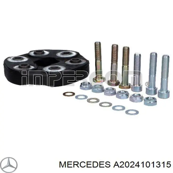 Acoplamento elástico dianteiro/traseiro do veio de transmissão Mercedes A2024101315 preço, a partir de 56,00 USD
