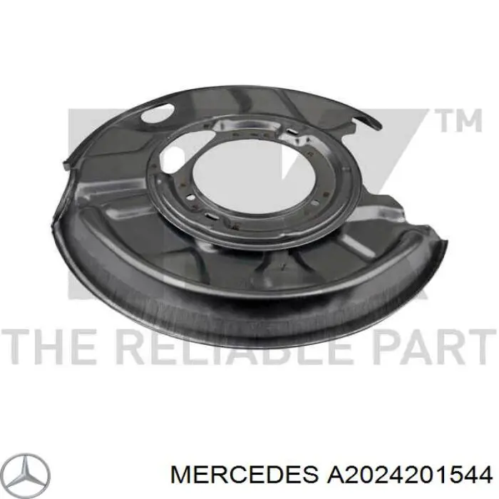 Compre A2024201544 Mercedes Proteção direita do freio de disco traseiro