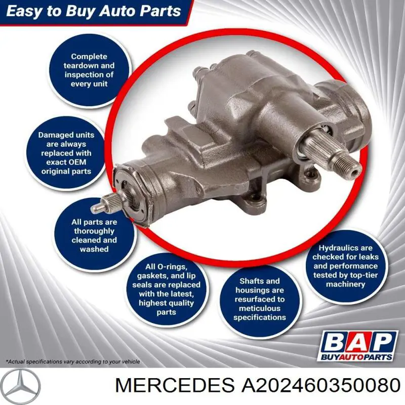 Mecanismo de direção (redutor) Mercedes A2024603500 preço, a partir de 574,82 USD