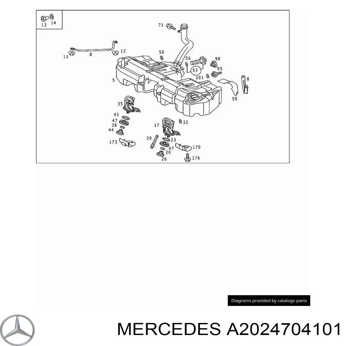A2024704101 Mercedes Tanque de combustível