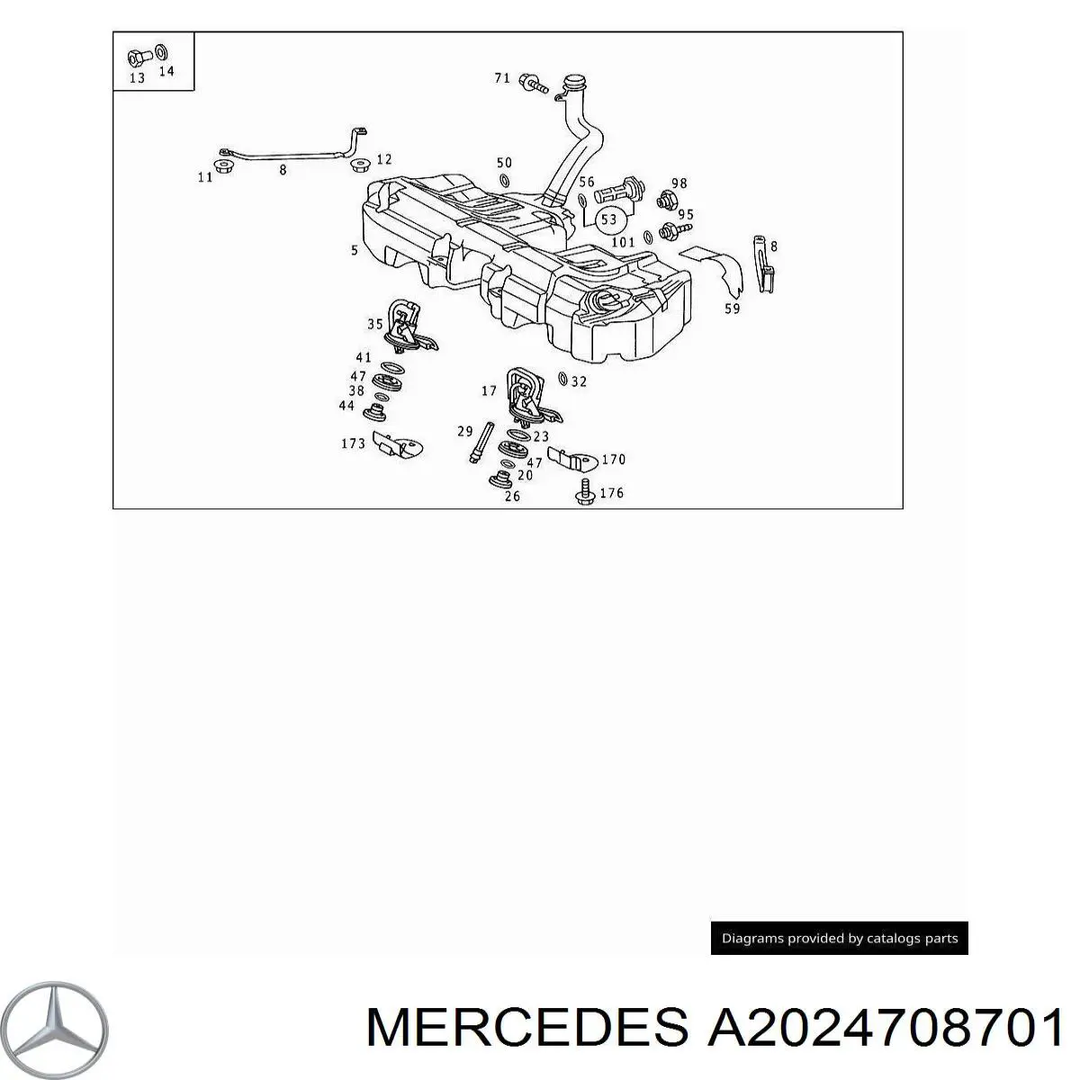 A2024708701 Mercedes Tanque de combustível