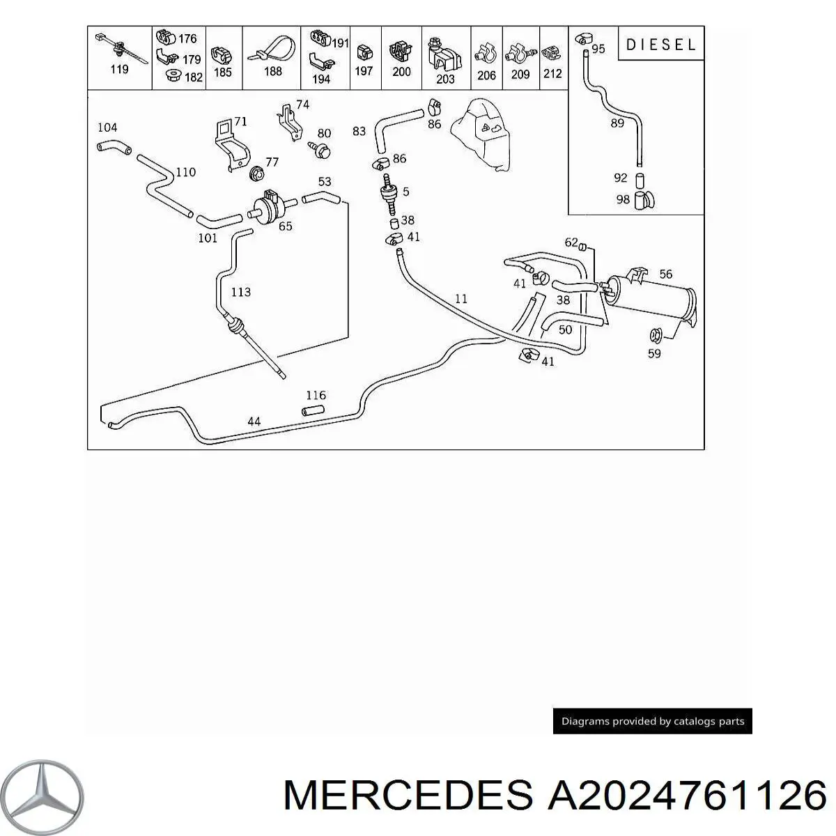  Mercedes A2024761126 preço, a partir de 17,95 USD