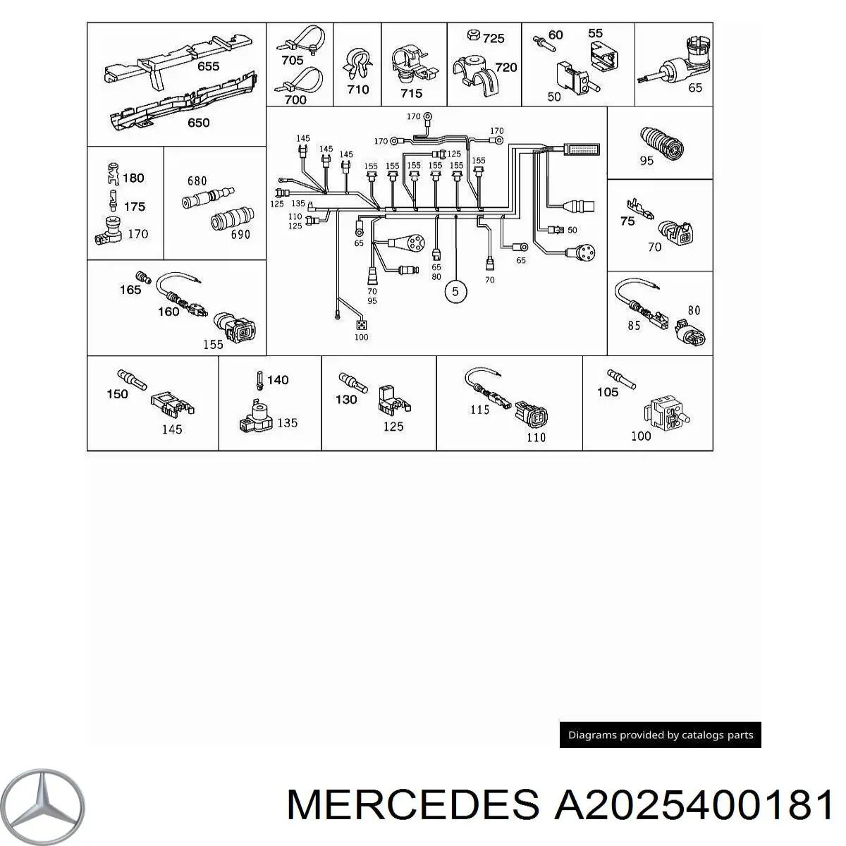  Mercedes A2025400181 preço, a partir de 190,78 USD