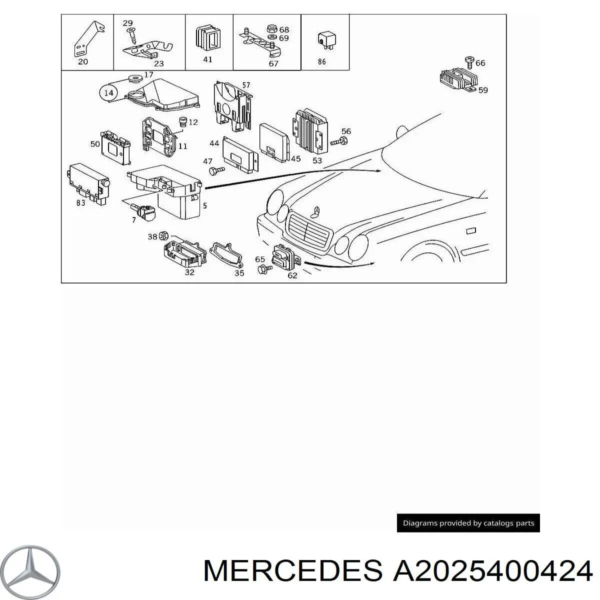  Mercedes A2025400424 preço, a partir de 66,90 USD