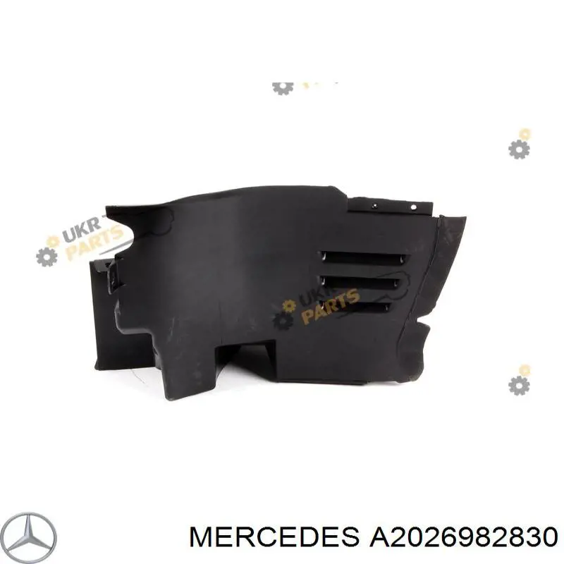 Compre A2026982830 Mercedes Guarda-barras direito dianteiro do pára-lama dianteiro