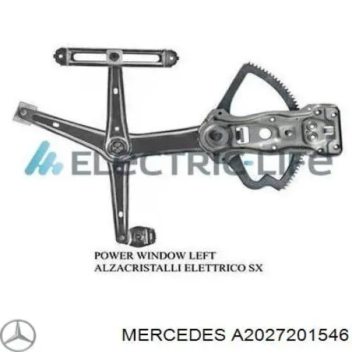 A2027201546 Mercedes Mecanismo de acionamento de vidro da porta dianteira esquerda
