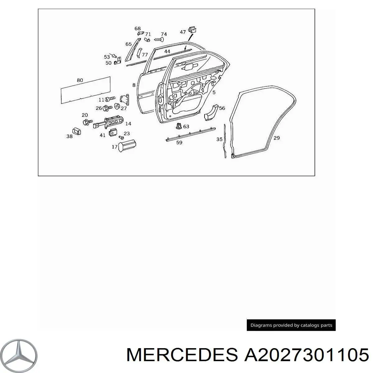 A202730110528 Mercedes Porta traseira esquerda
