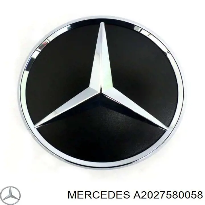 A2027580058 Mercedes Emblema de tampa de porta-malas (emblema de firma)