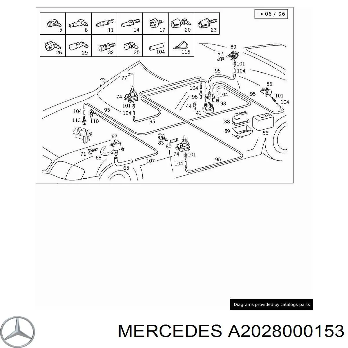  Mercedes A2028000153 preço, a partir de 16,32 USD
