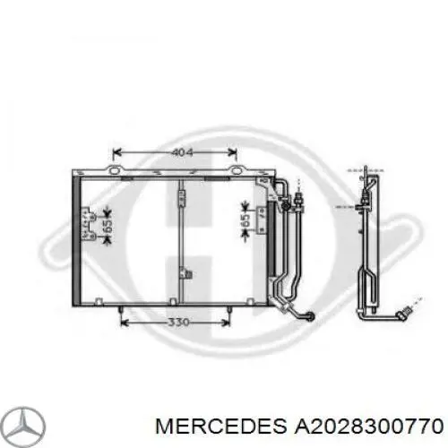 Radiador de aparelho de ar condicionado Mercedes A2028300770 preço, a partir de 103,28 USD