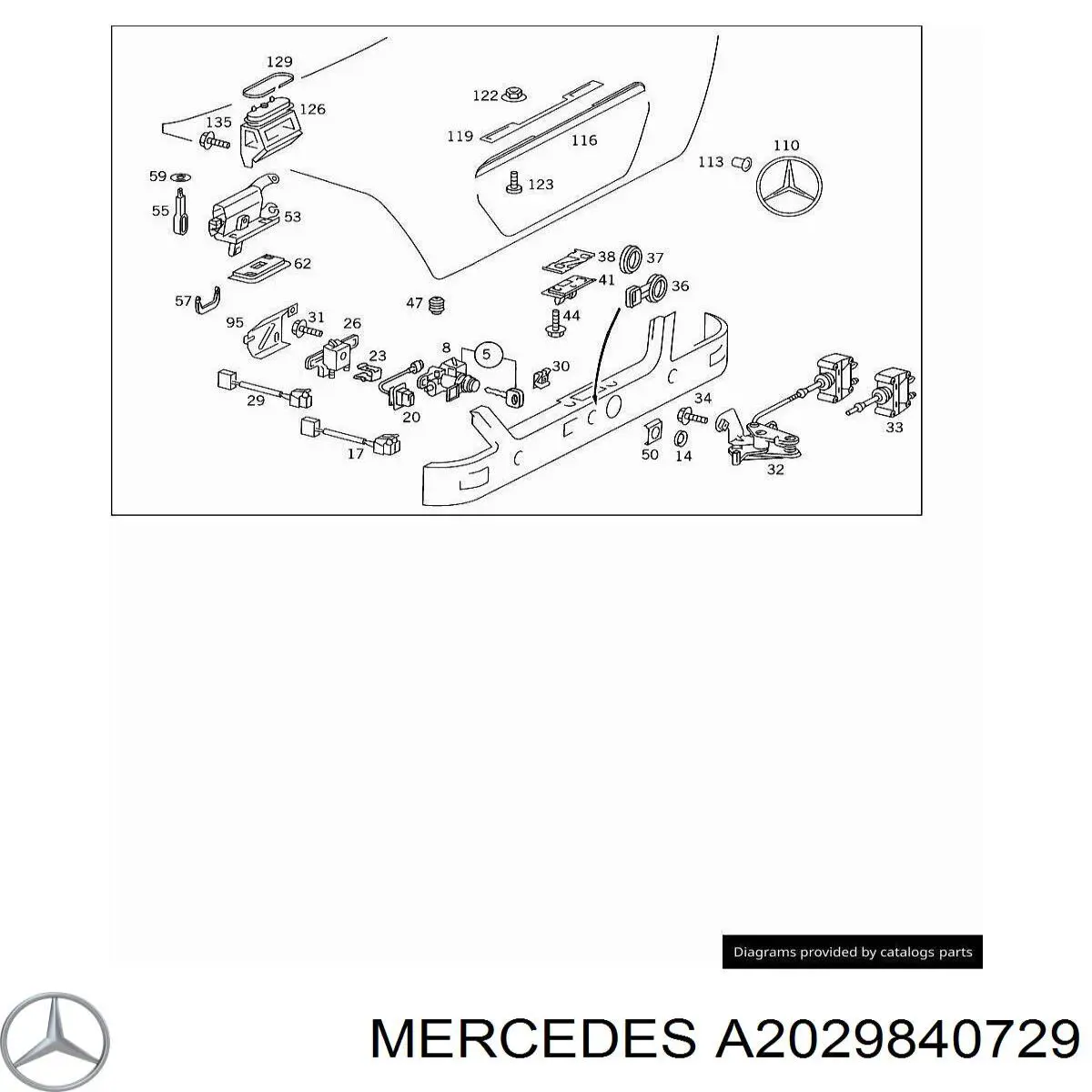 A2029840729 Mercedes Parafuso de panela de motor