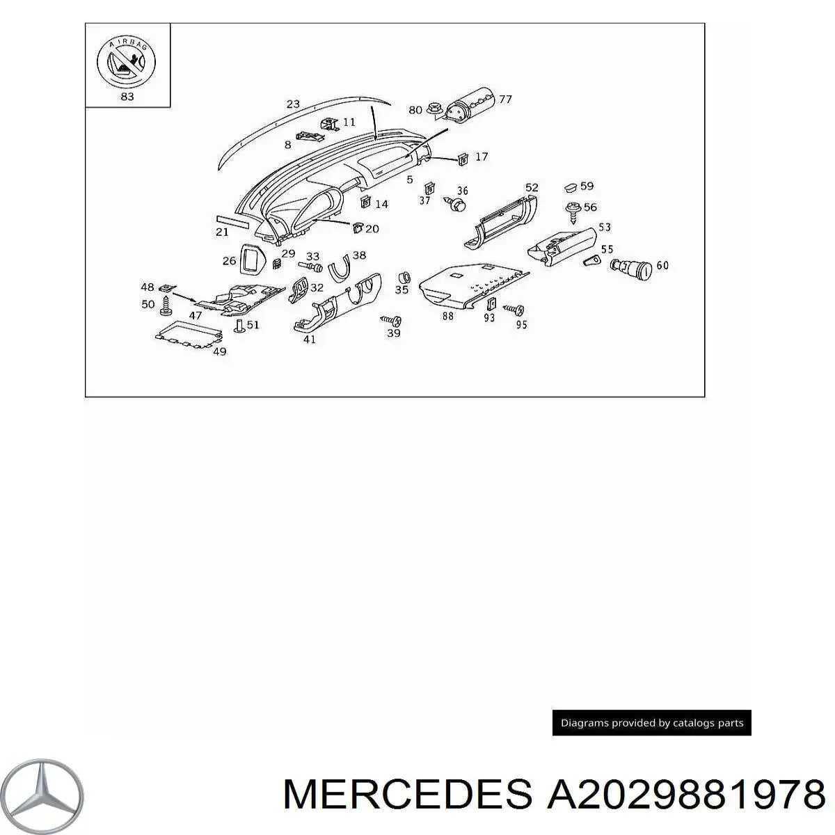  Mercedes A2029881978 preço, a partir de 1,83 USD