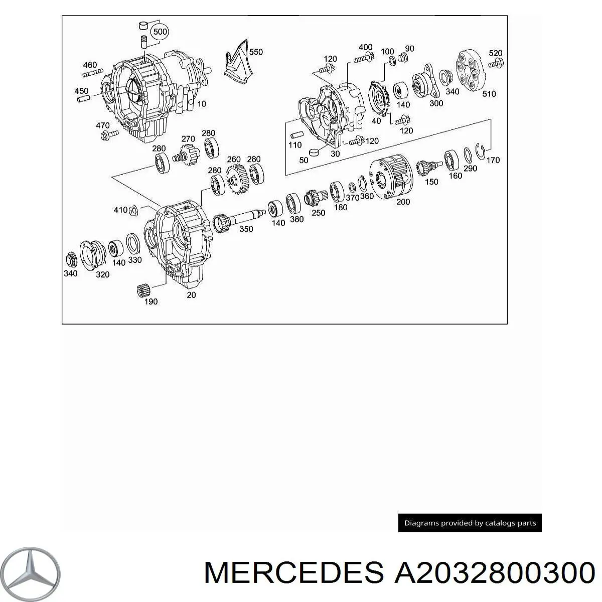 A2032800600 Mercedes Caixa de transferência