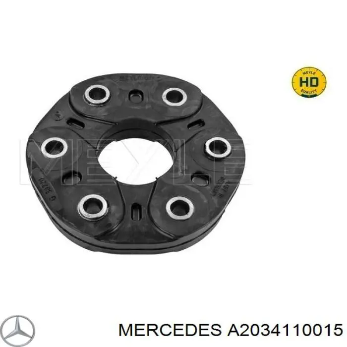 A2034110015 Mercedes Acoplamento elástico dianteiro/traseiro do veio de transmissão