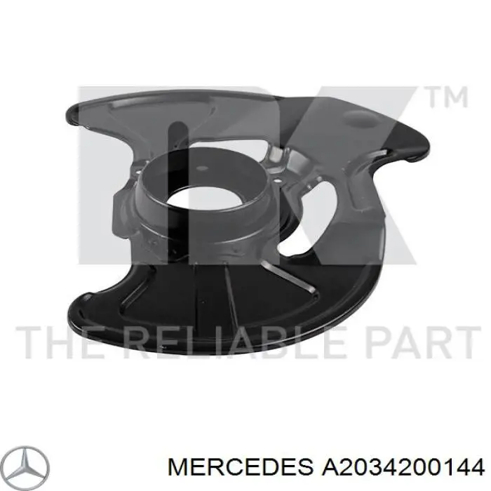 A2034200144 Mercedes Proteção do freio de disco dianteiro esquerdo