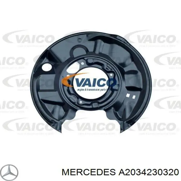 Proteção esquerda do freio de disco traseiro Mercedes A2034230320 preço, a partir de 24,30 USD