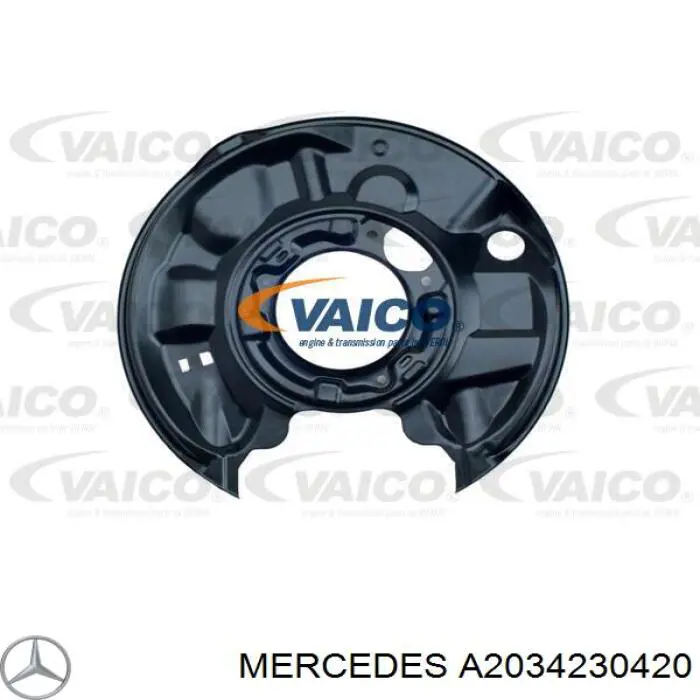 Proteção direita do freio de disco traseiro Mercedes A2034230420 preço, a partir de 28,80 USD