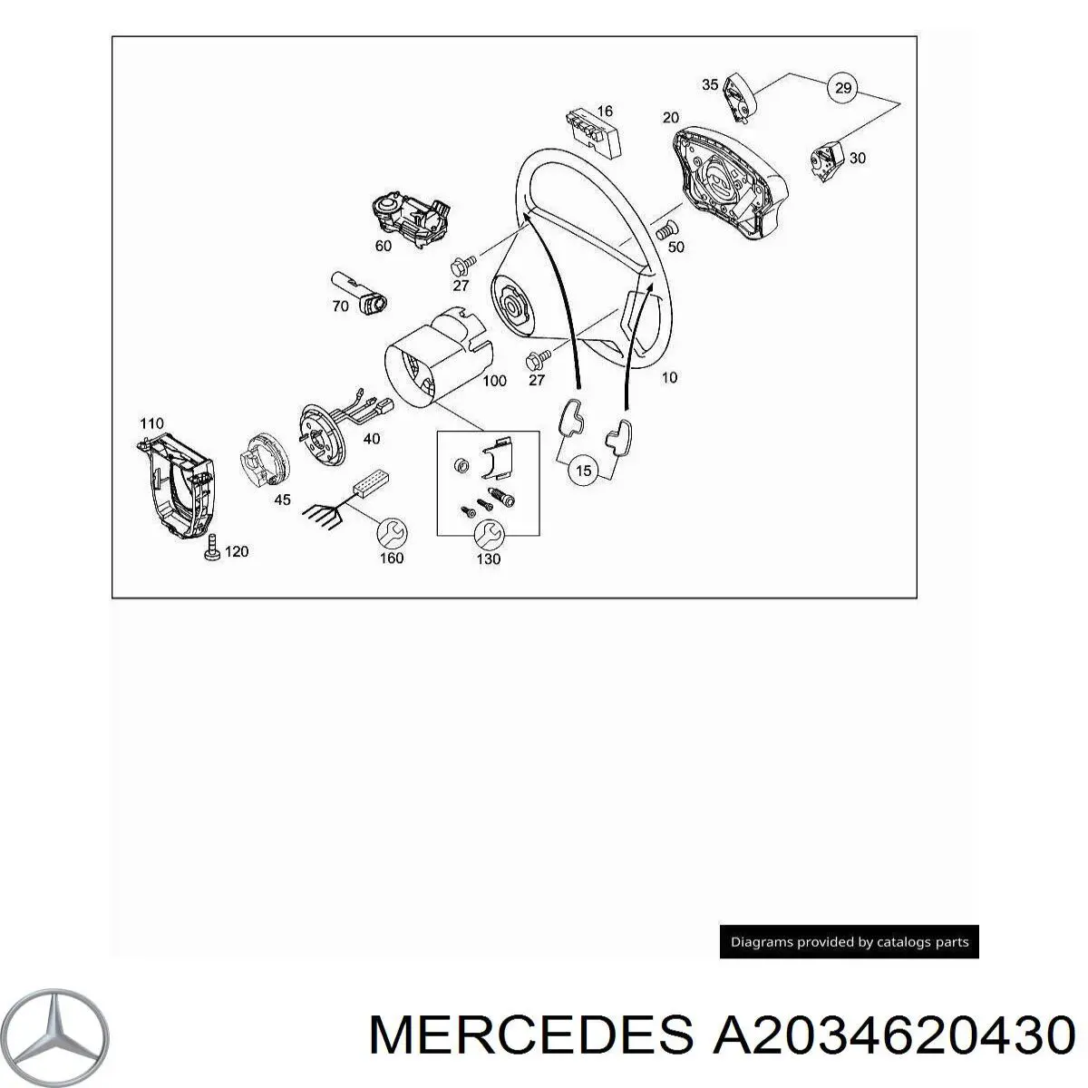 A2034620430 Mercedes Fecho de ignição