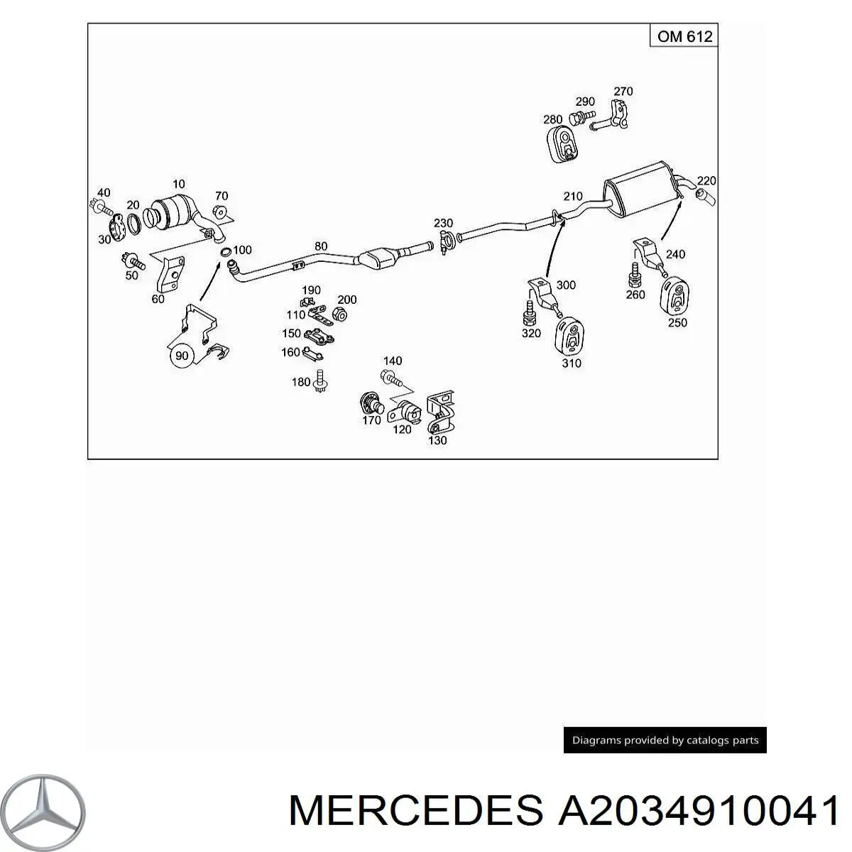  Mercedes A2034910041 preço, a partir de 20,20 USD