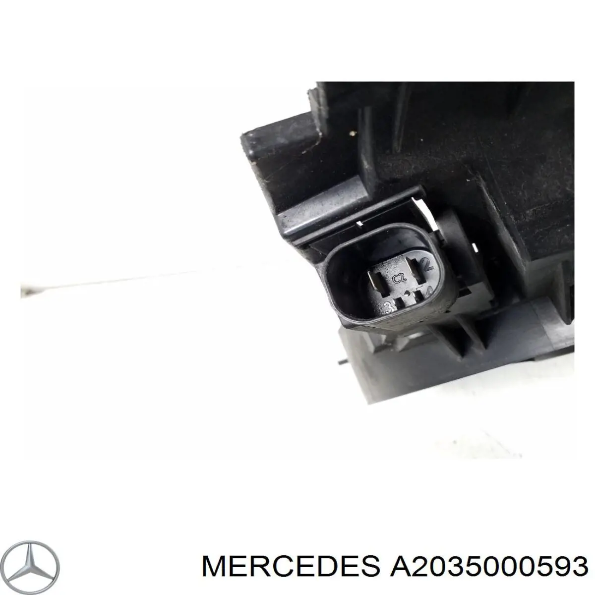 Compre A2035000593 Mercedes Ventilador elétrico de esfriamento montado (motor + roda de aletas)