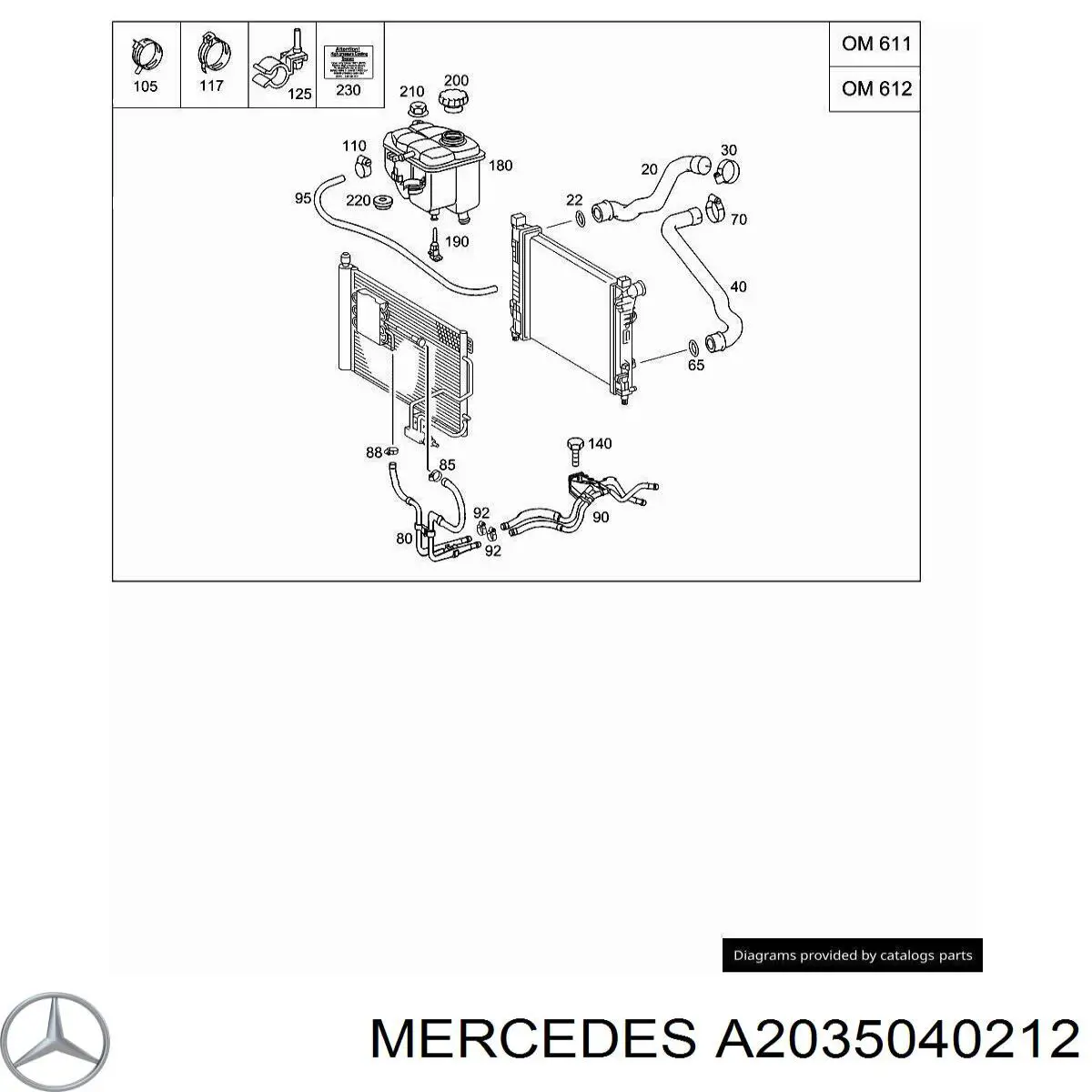  Mercedes A2035040212 preço, a partir de 4,68 USD