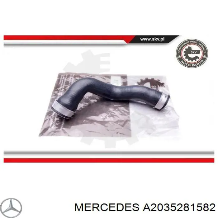 A2035281582 Mercedes Mangueira (cano derivado) de intercooler