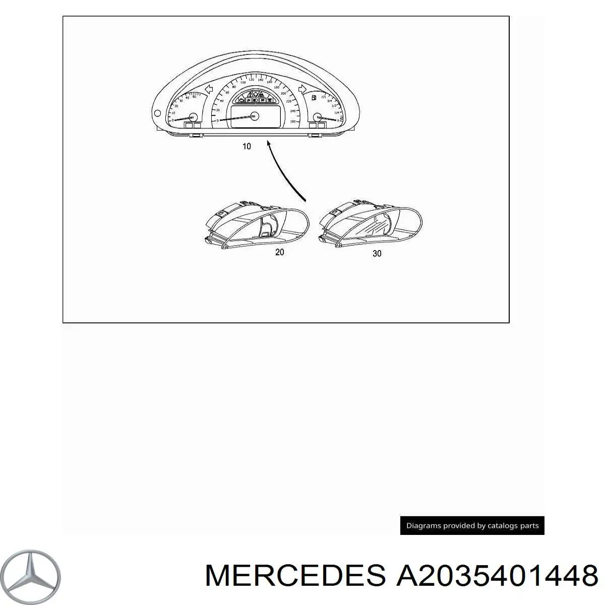 Compre 2035401448 Mercedes Painel de instrumentos (quadro de instrumentos)