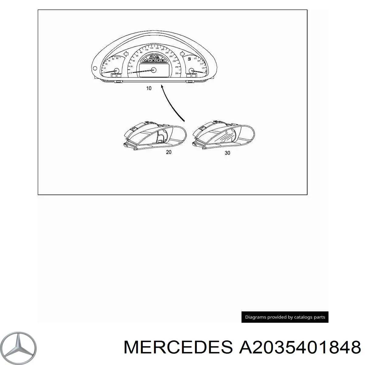 A2035401848 Mercedes Painel de instrumentos (quadro de instrumentos)