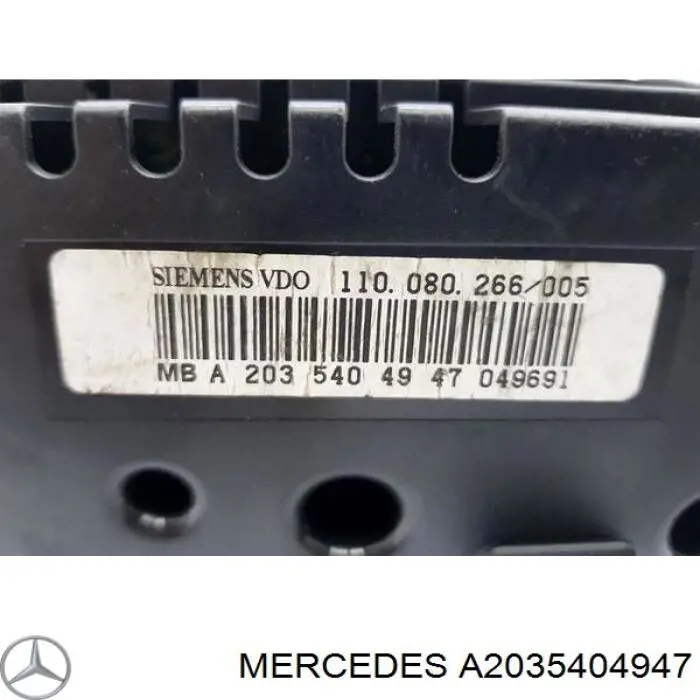 Painel de instrumentos (quadro de instrumentos) Mercedes A2035404947 preço, a partir de 122,80 USD