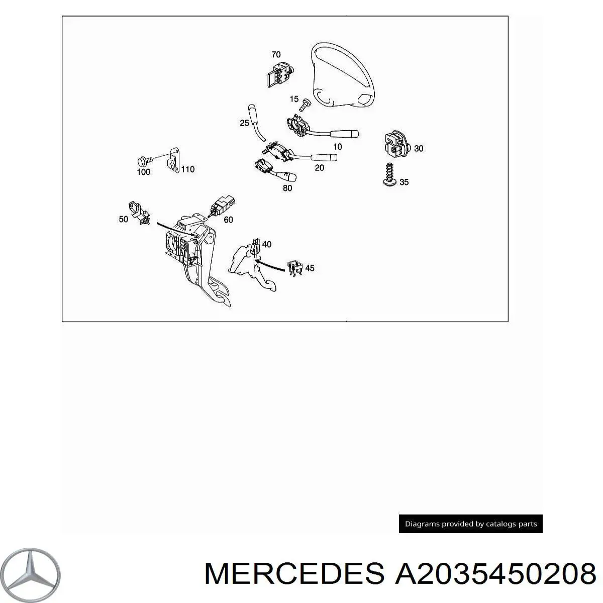 A2035450208 Mercedes Fecho de ignição