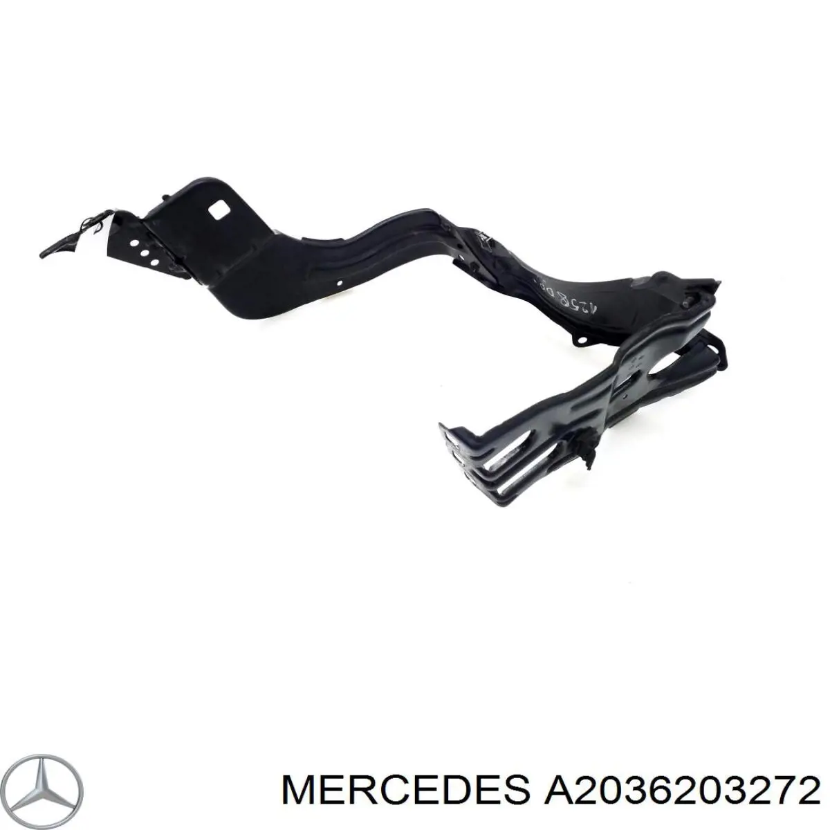 A2036203272 Mercedes Suporte direito do radiador (painel de montagem de fixação das luzes)