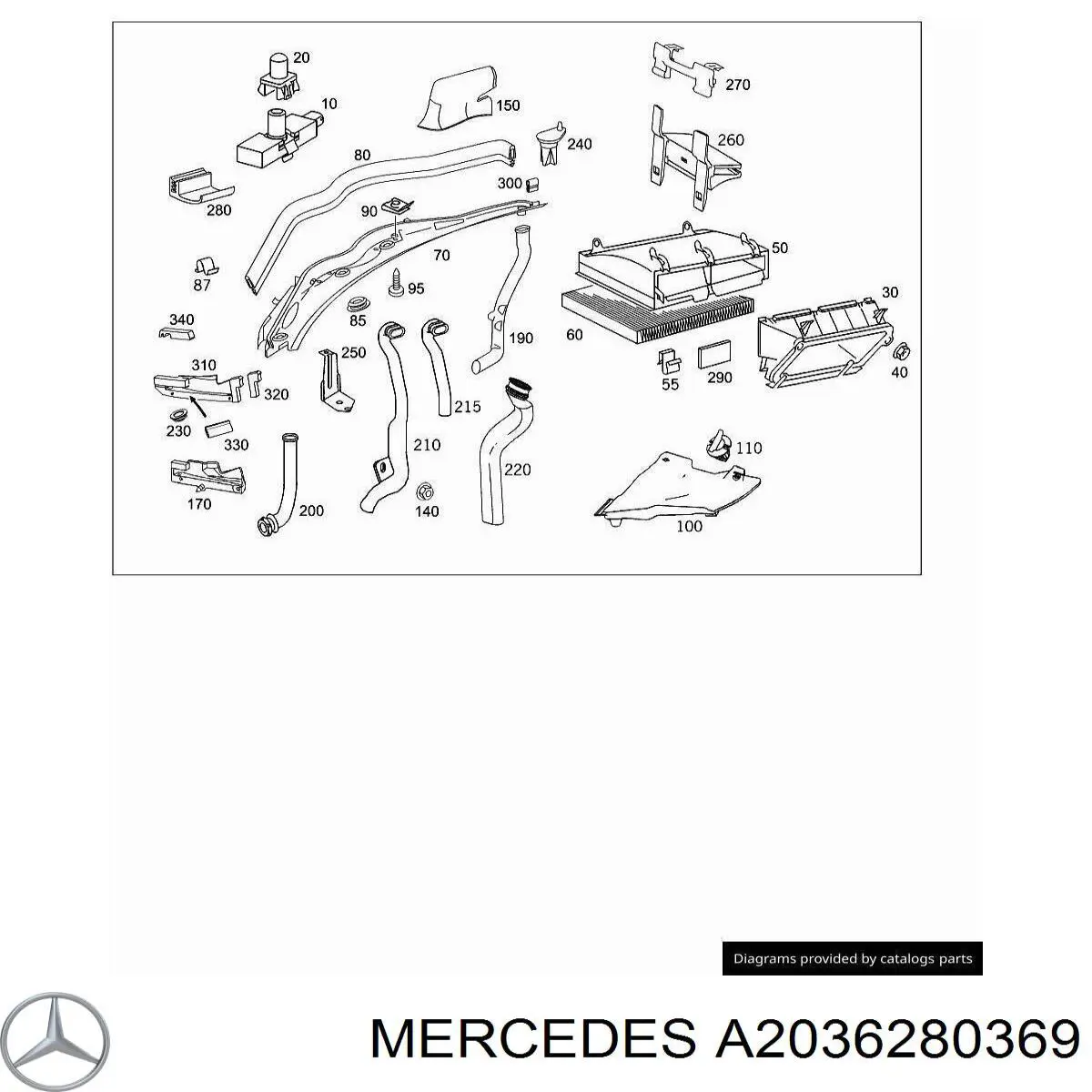  Mercedes A2036280369 preço, a partir de 22,72 USD