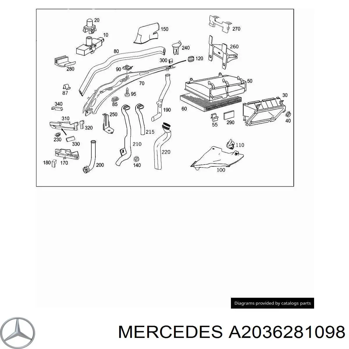  Mercedes A2036281098 preço, a partir de 16,88 USD