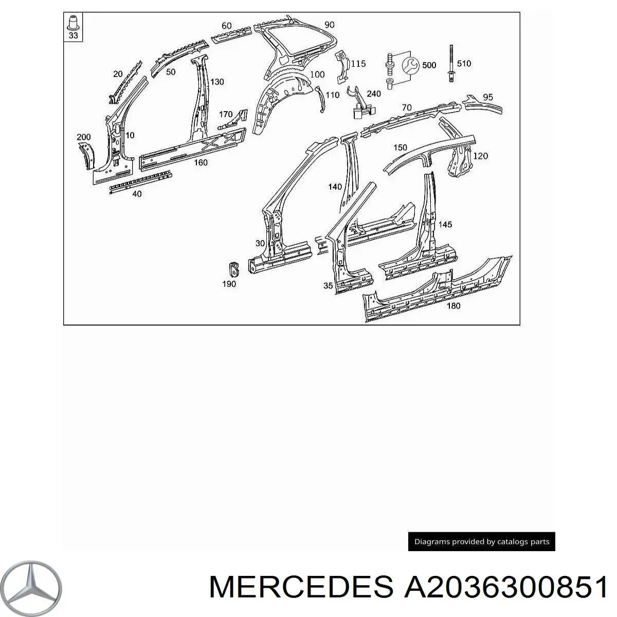 A2036300451 Mercedes 