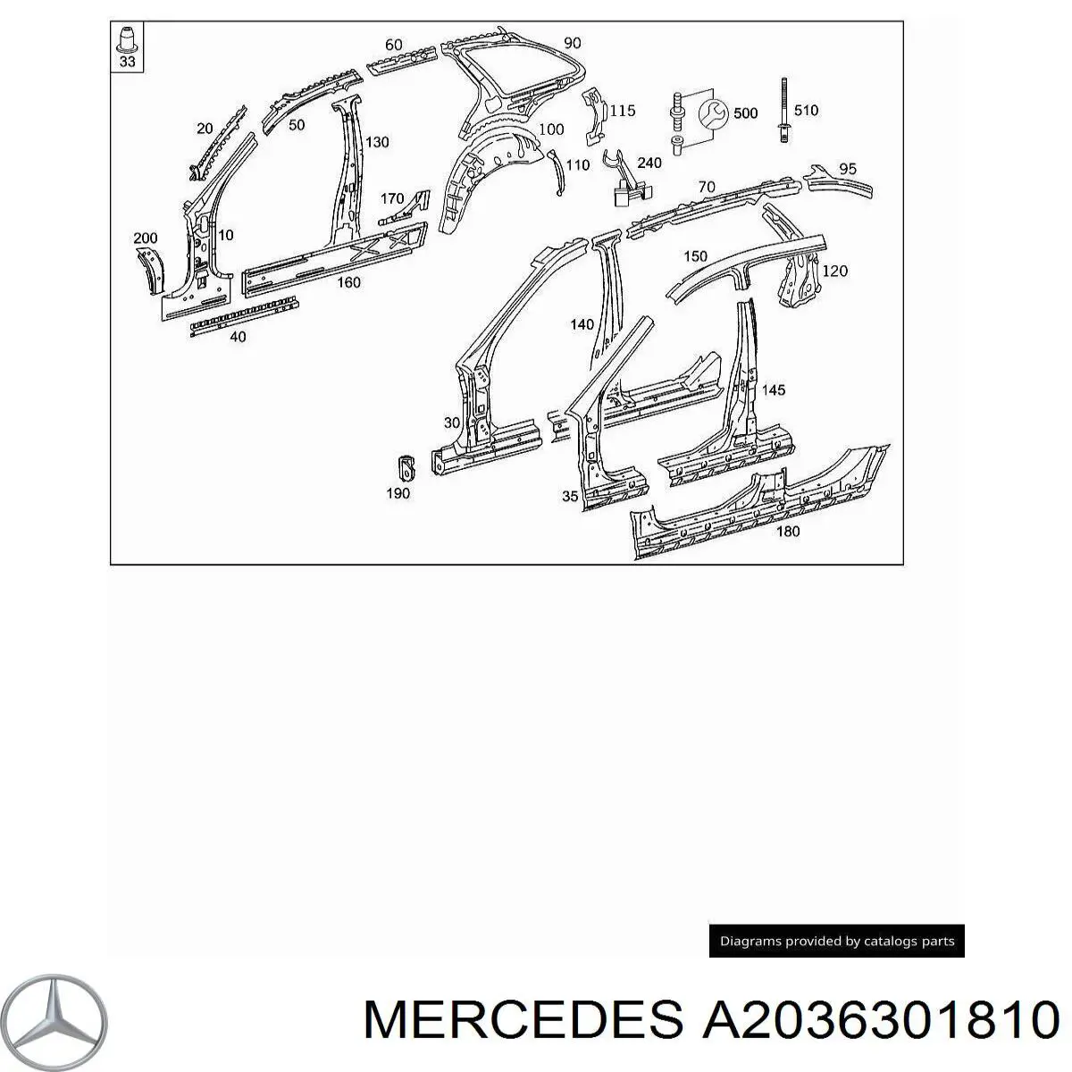 A2036301810 Mercedes 