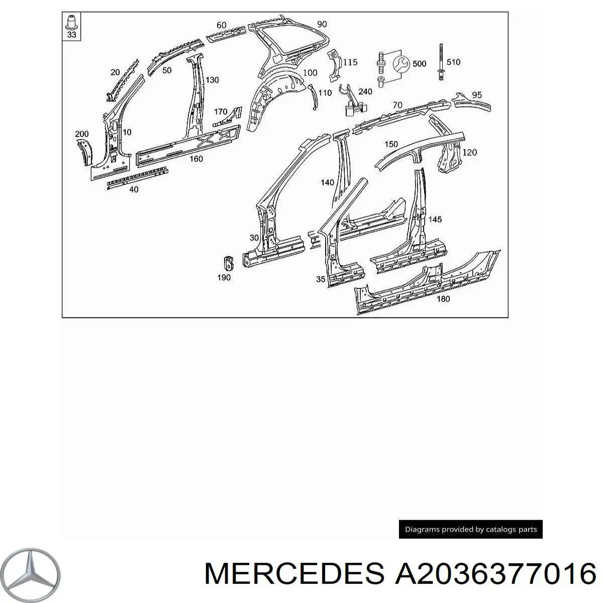  Mercedes A2036377016 preço, a partir de 68,55 USD