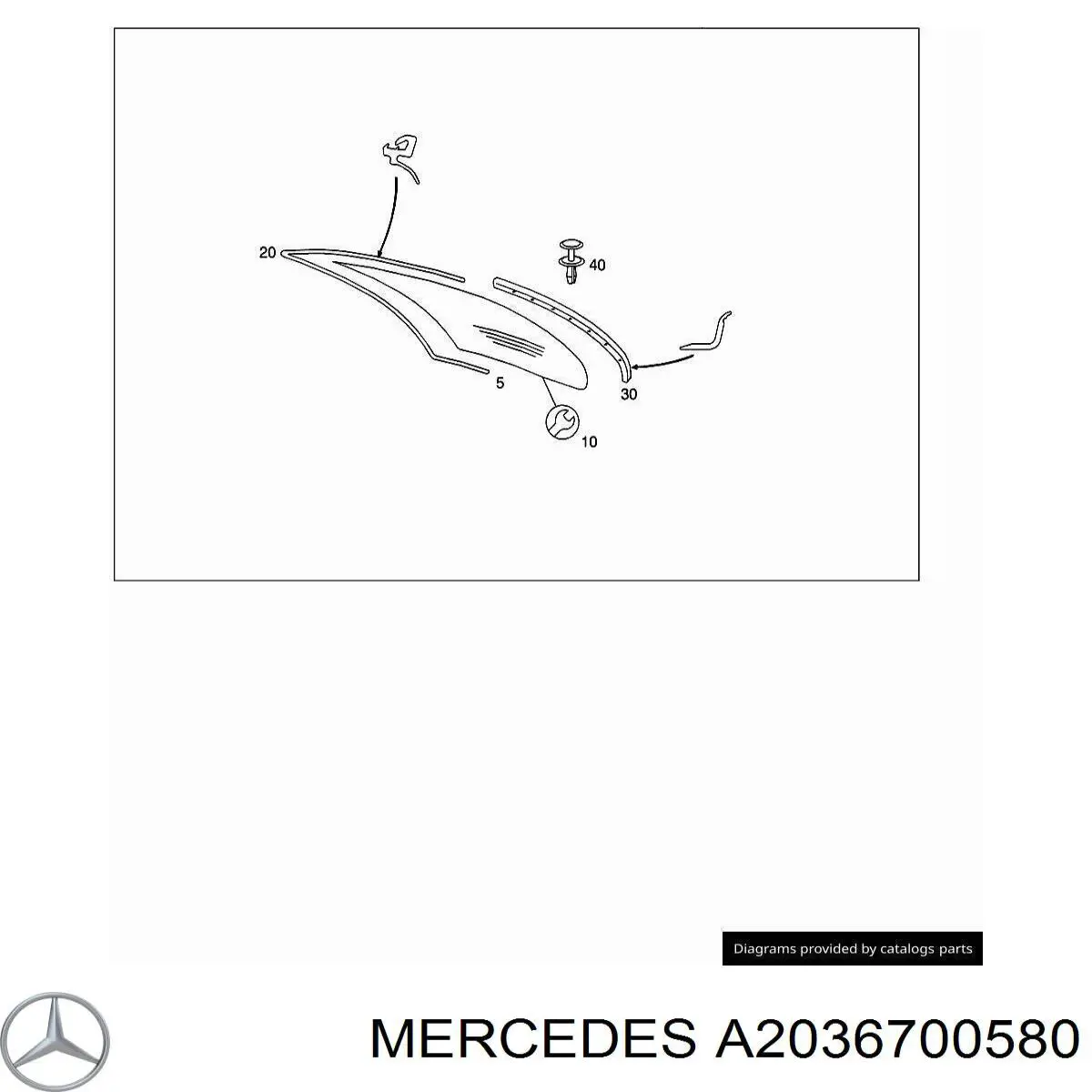 Compre A2036700000 Mercedes Vidro traseiro