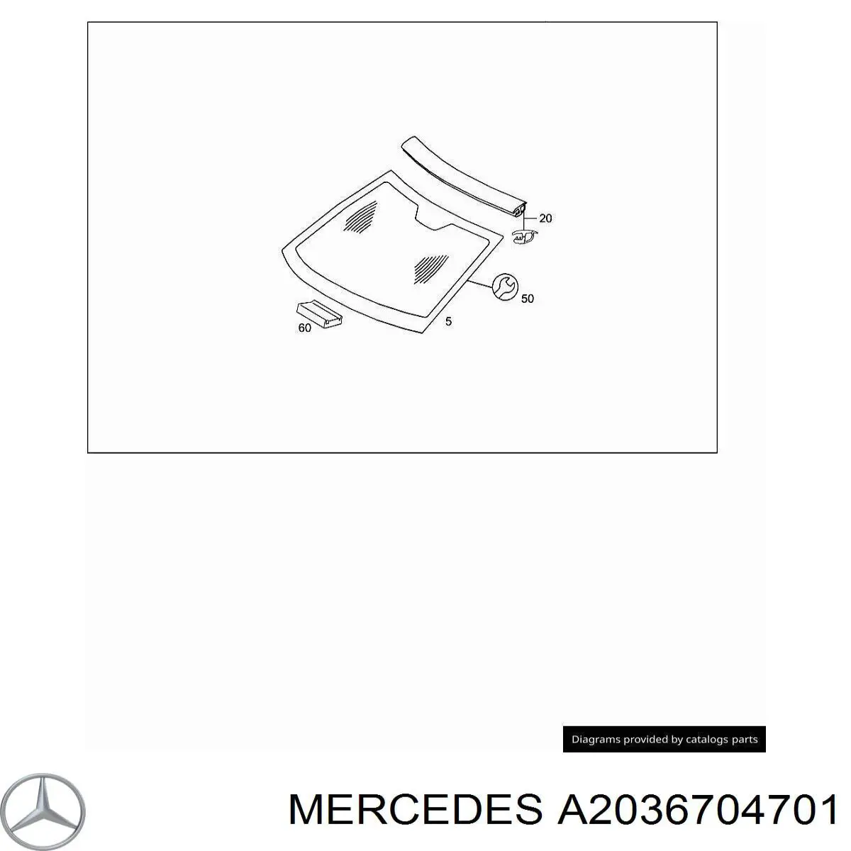 A2036703101 Mercedes Pára-brisas