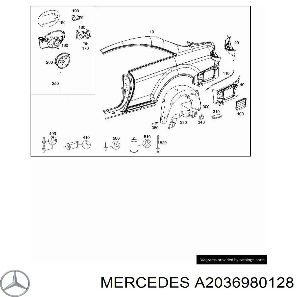 Mercedes A2036980128 preço, a partir de 0,64 USD