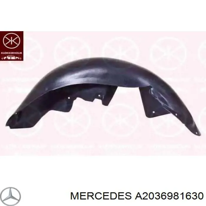 A2036981630 Mercedes Guarda-barras do pára-lama traseiro direito