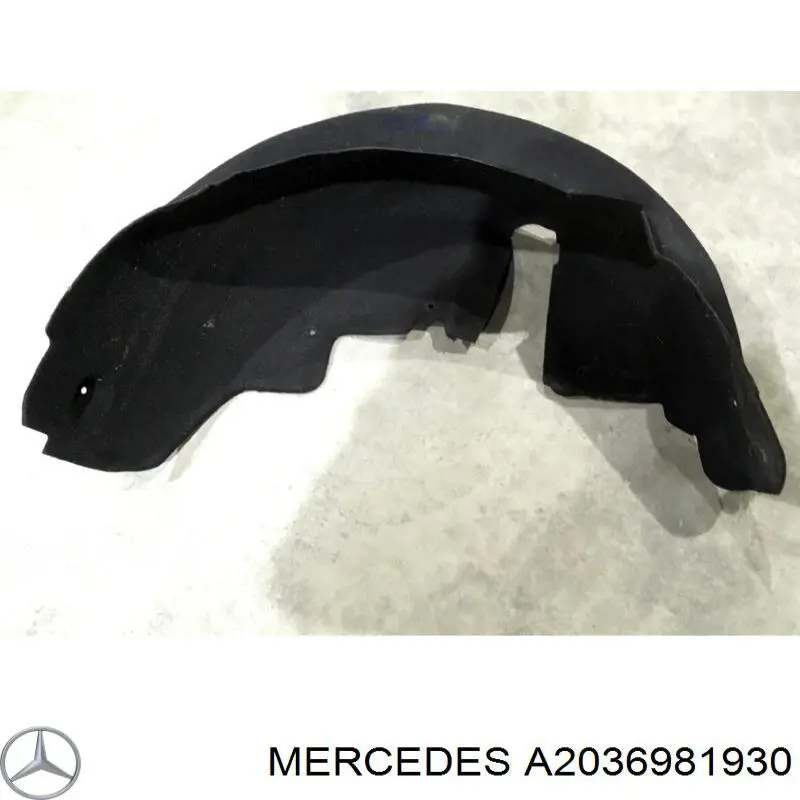 A2036981930 Mercedes Guarda-barras do pára-lama traseiro esquerdo
