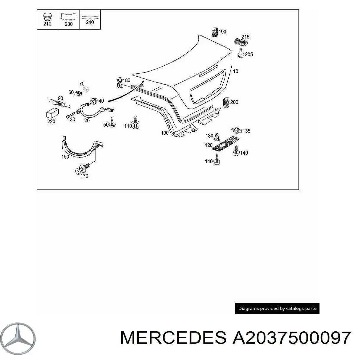  Mercedes A2037500097 preço, a partir de 33,72 USD