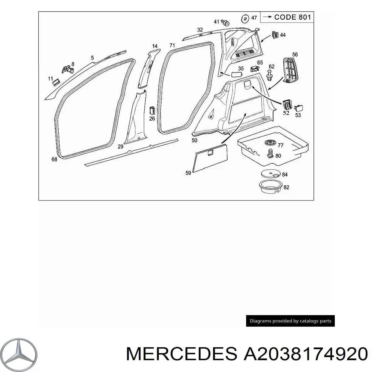  Mercedes A2038174920 preço, a partir de 46,41 USD
