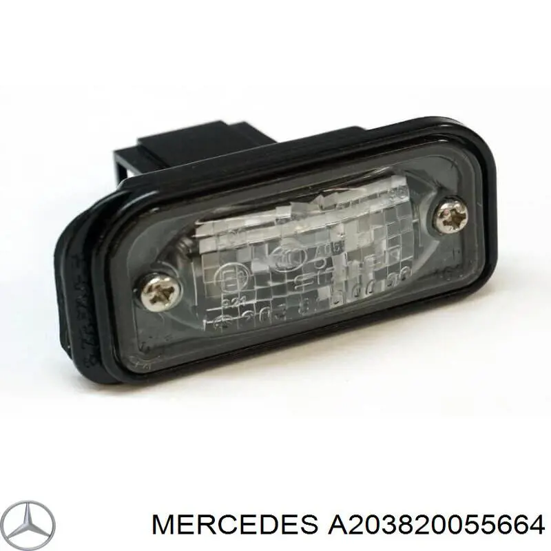A203820055664 Mercedes Lanterna da luz de fundo de matrícula traseira