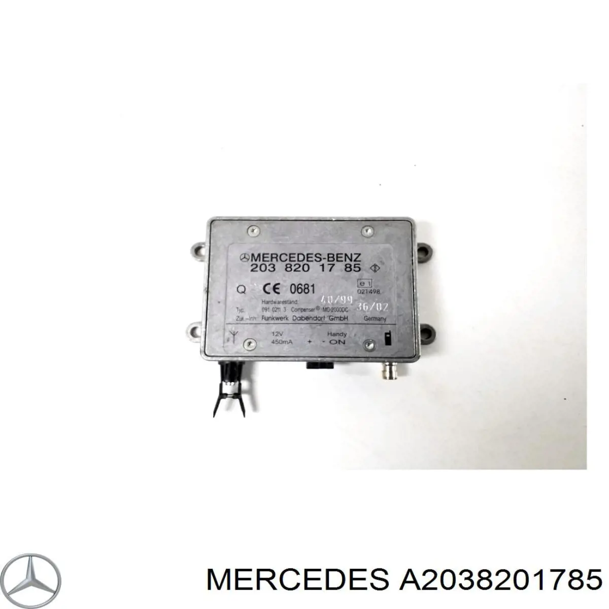 A2038201785 Mercedes Reforçador do sinal de antena