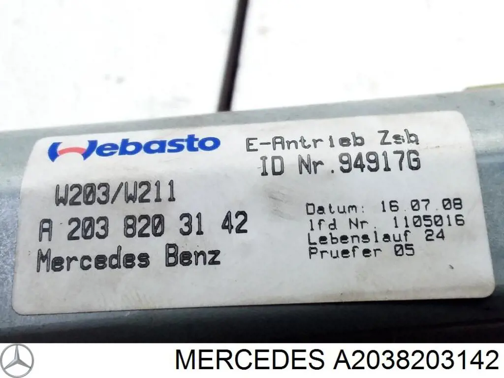 Motor de acionamento de alcapão Mercedes A2038203142 preço, a partir de 112,37 USD
