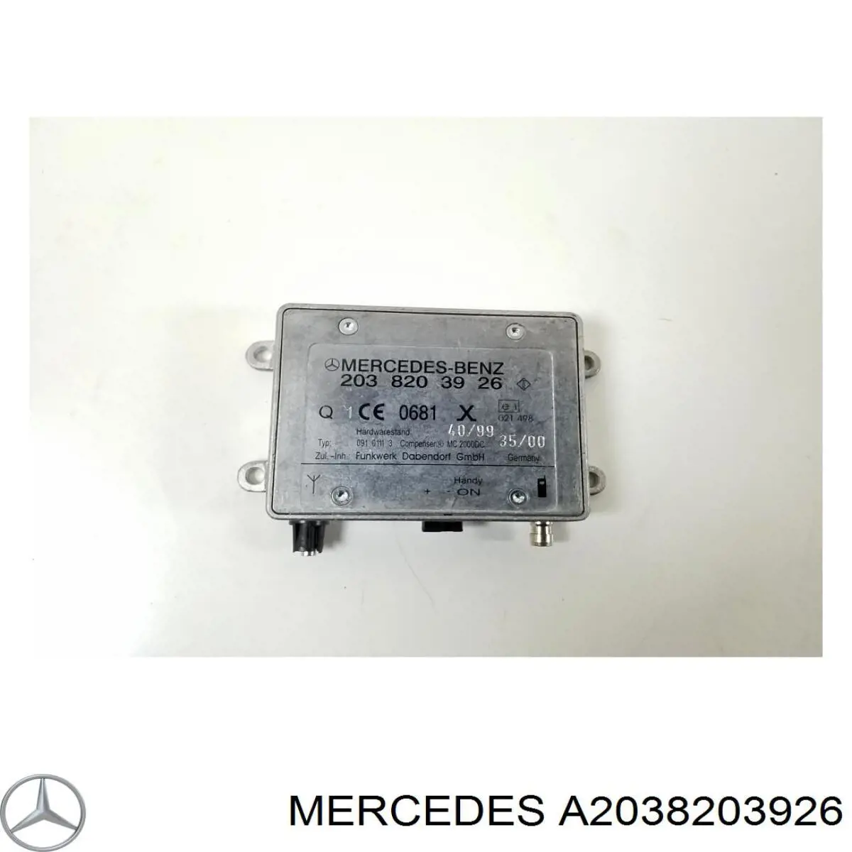 A2038203926 Mercedes Unidade de controlo de telefone