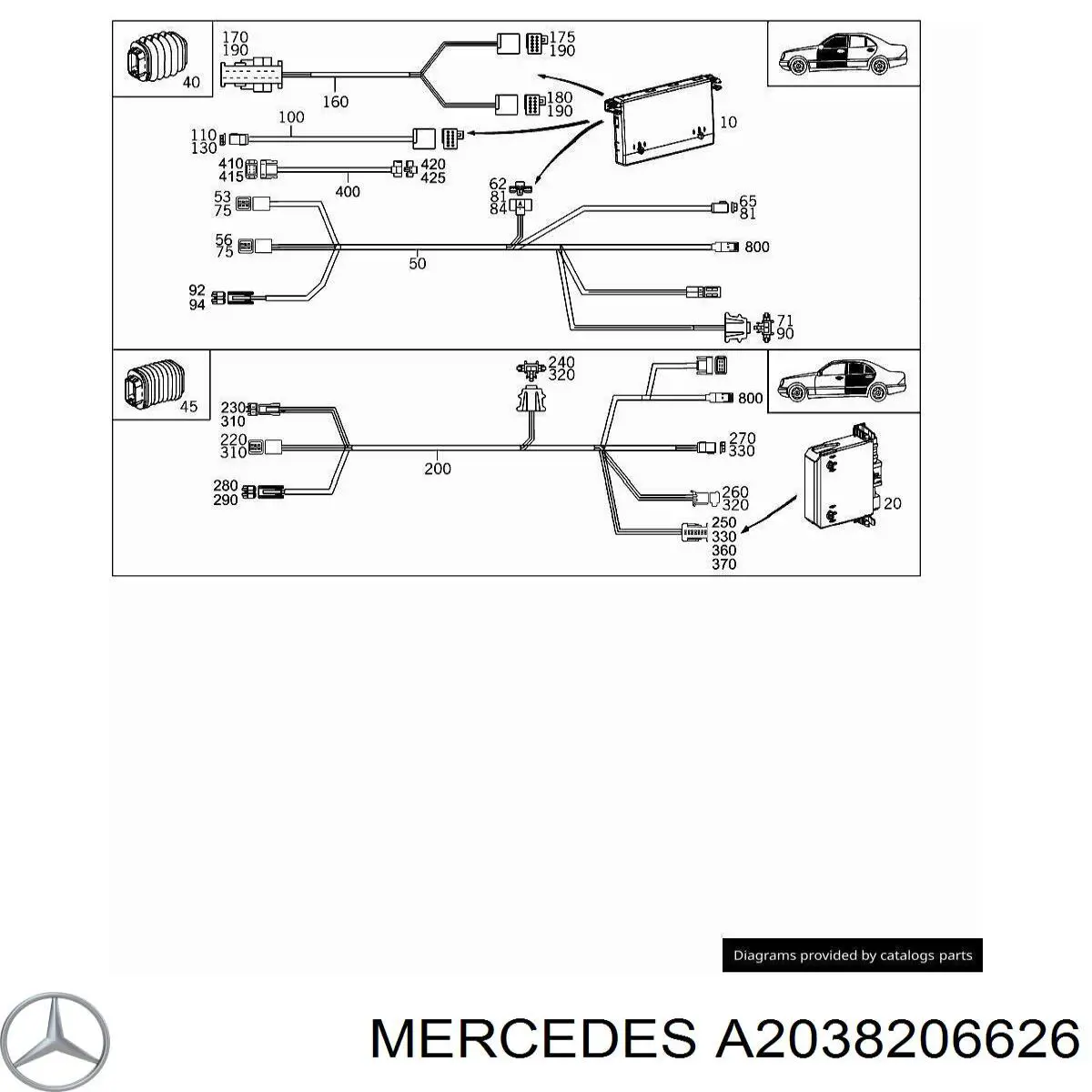 Compre A2038206626 Mercedes Módulo de conforto da porta traseira