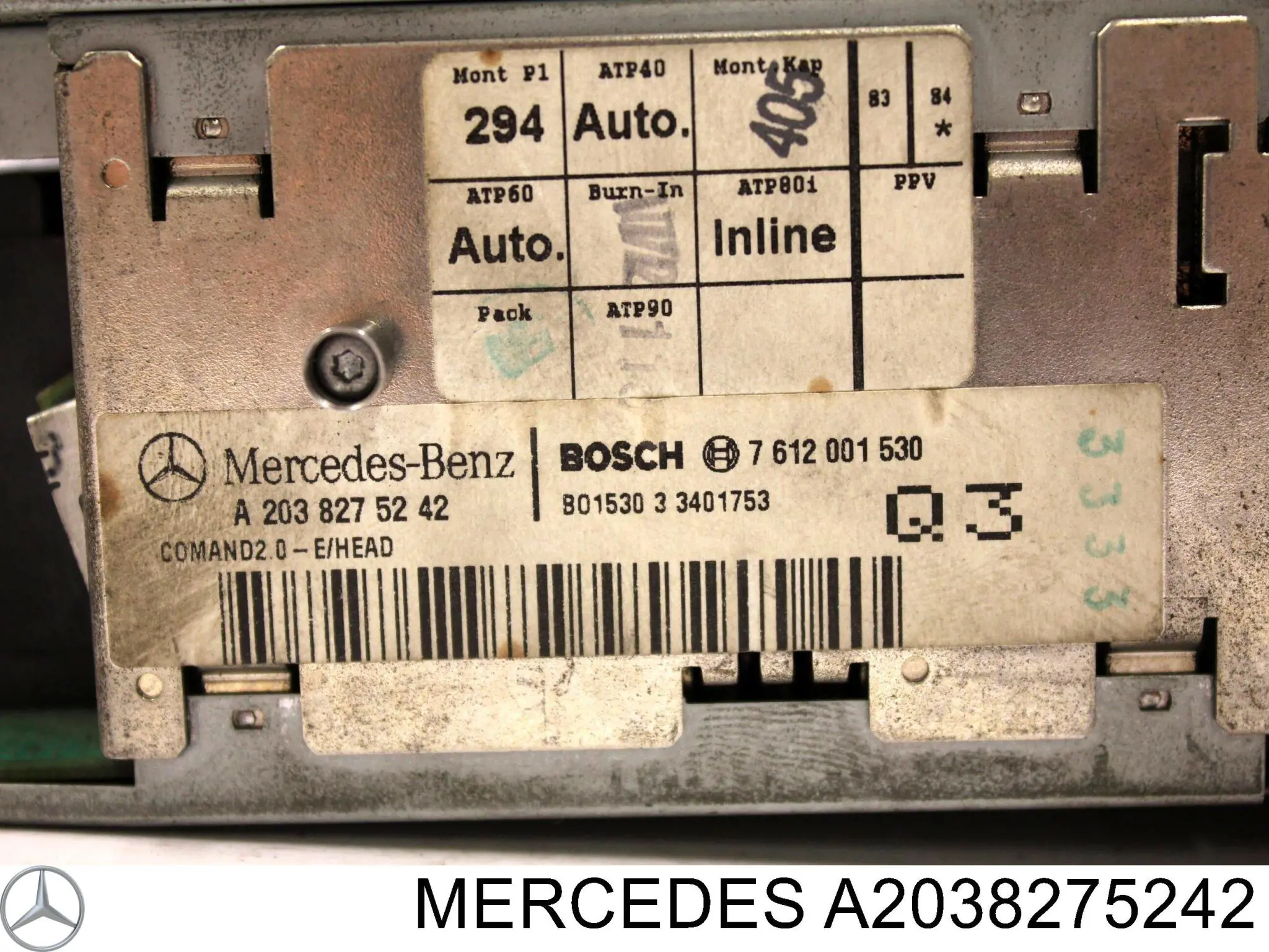A203827524280 Mercedes Aparelhagem de som (rádio AM/FM)