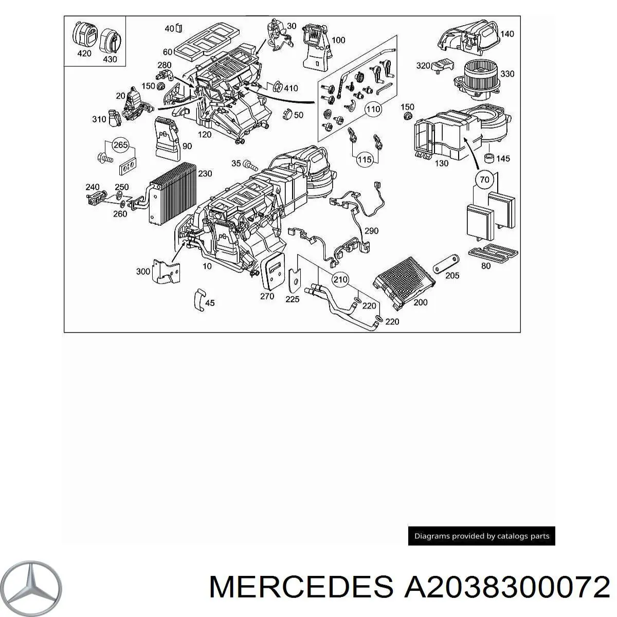 A2038300072 Mercedes Sensor de temperatura de ar no salão